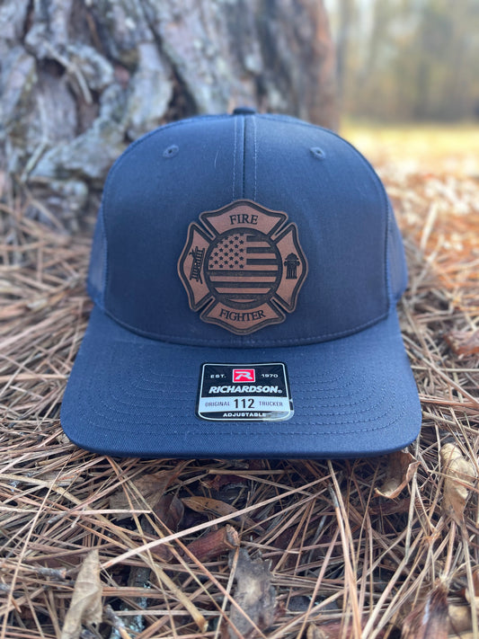 Firefighter Patch Hat - Navy