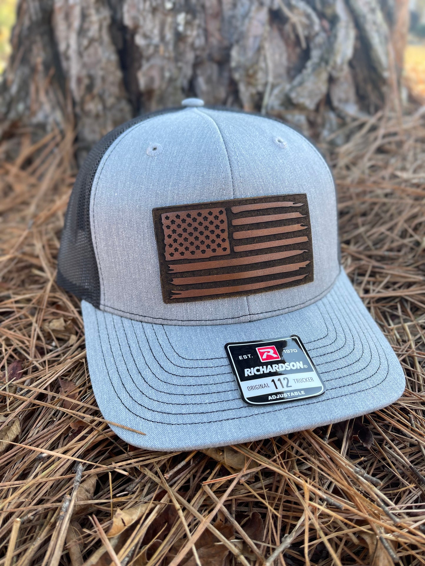 Flag Patch Hat - Heather Gray/Black